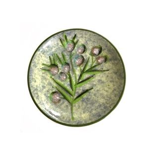 Ceramic Dipping Oil Dish with Olive Branch Print